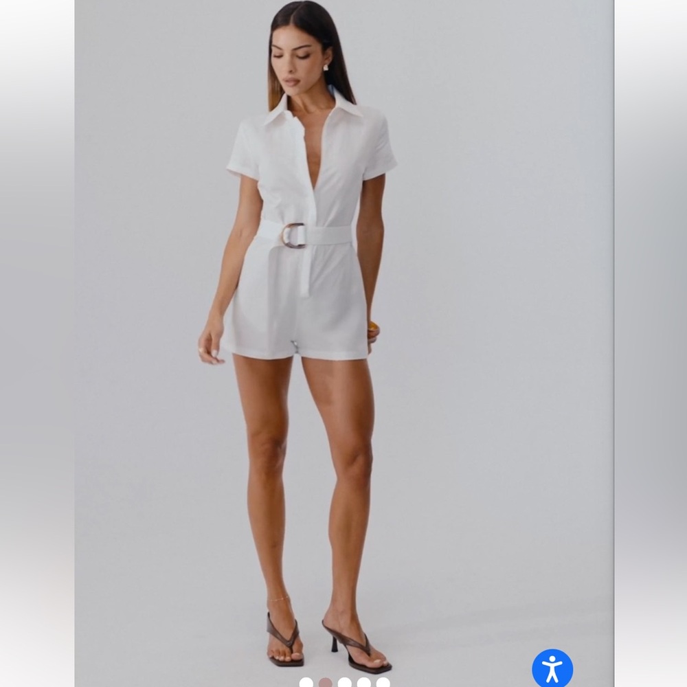 Hypeach Lucia linen romper white eco-certified